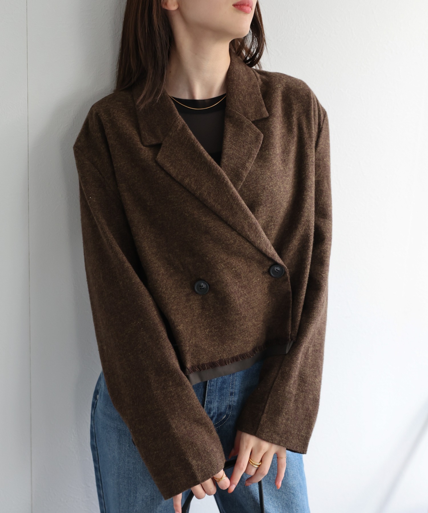 model：162cm 着用サイズ：F