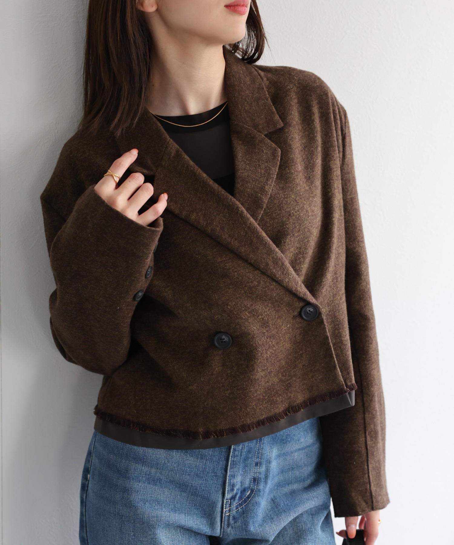 model：162cm 着用サイズ：F