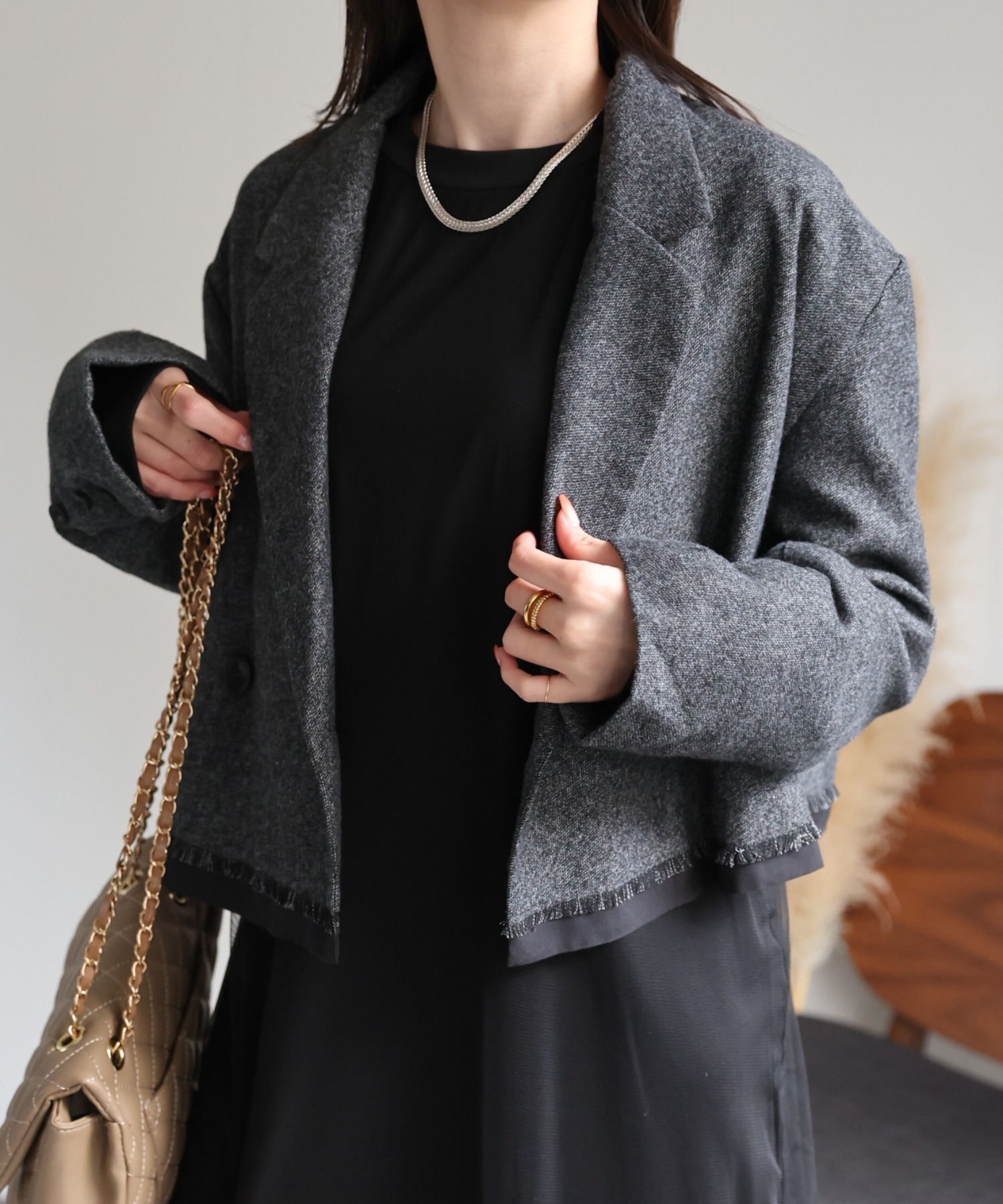 model：162cm 着用サイズ：F