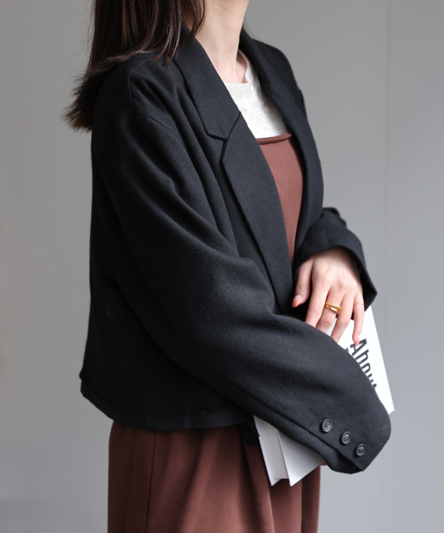 model：162cm 着用サイズ：F