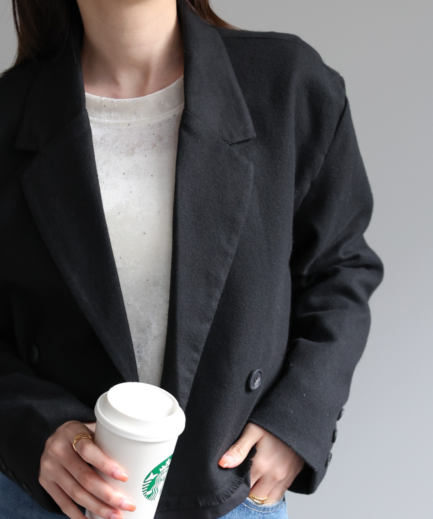 model：162cm 着用サイズ：F