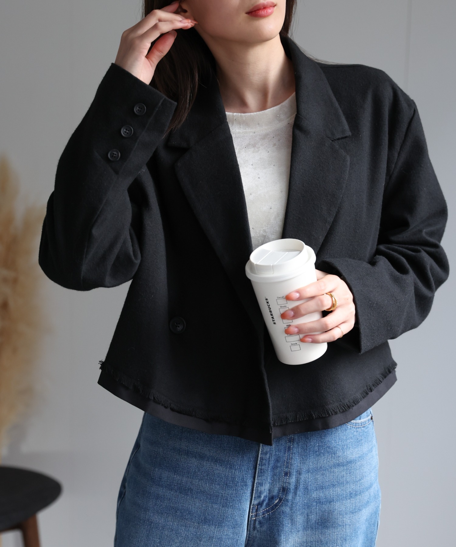 model：162cm 着用サイズ：F