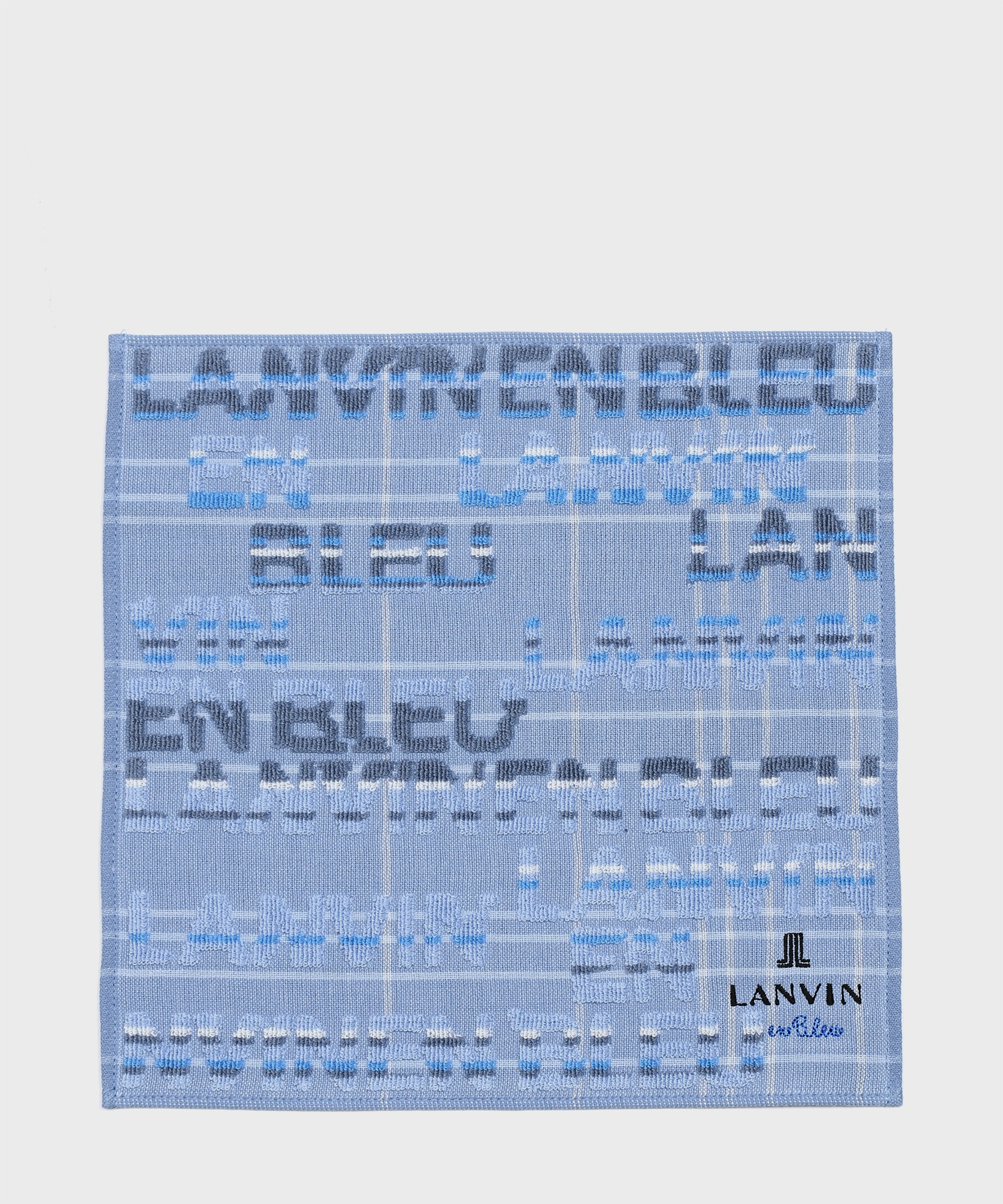 LANVIN 最新号掲載アイテム en Bleuロゴボーダー ハンドタオル 品数豊富！