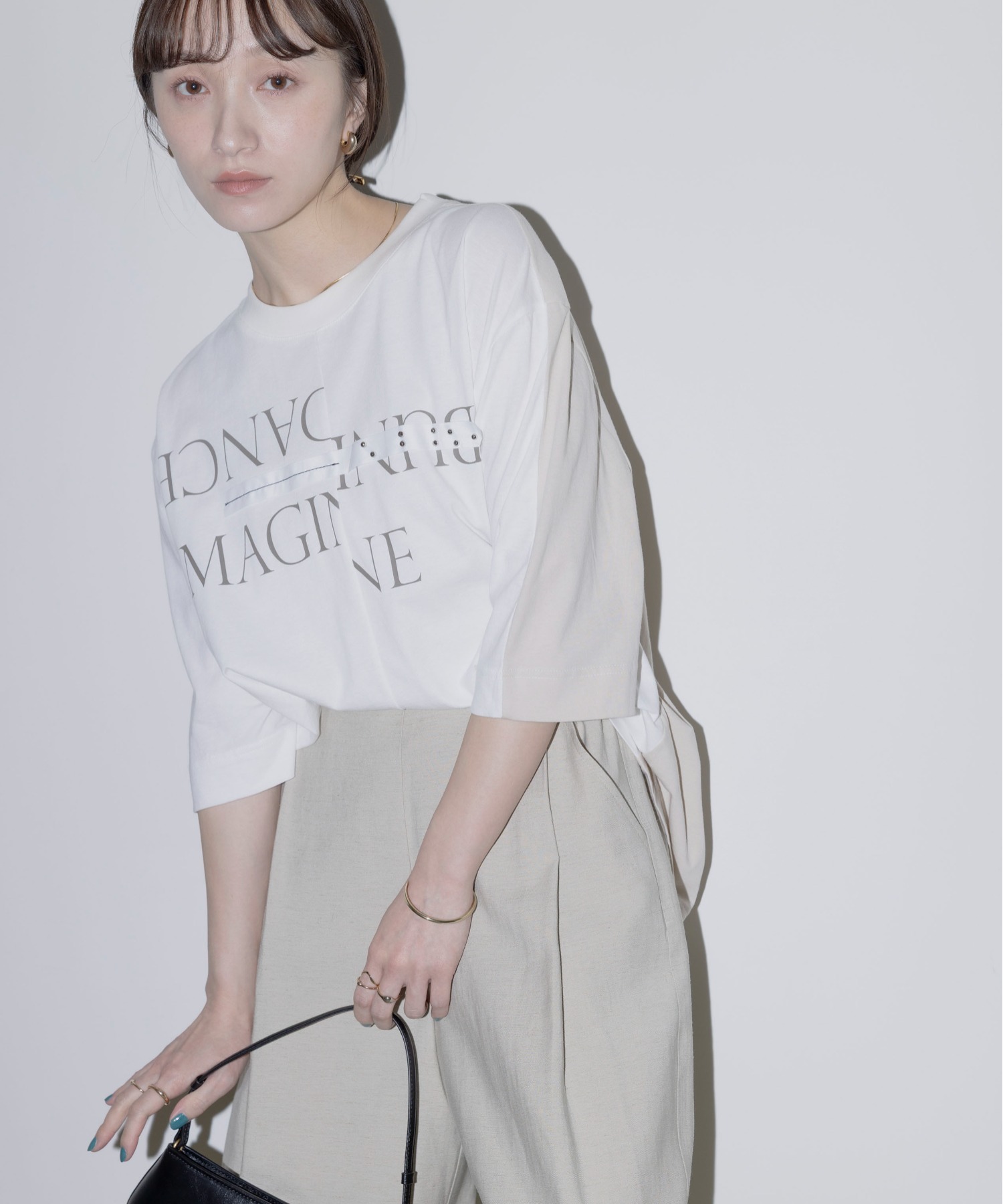 バック配色リメイクTシャツ Eimee Law│Eimee Law & LHELBIE