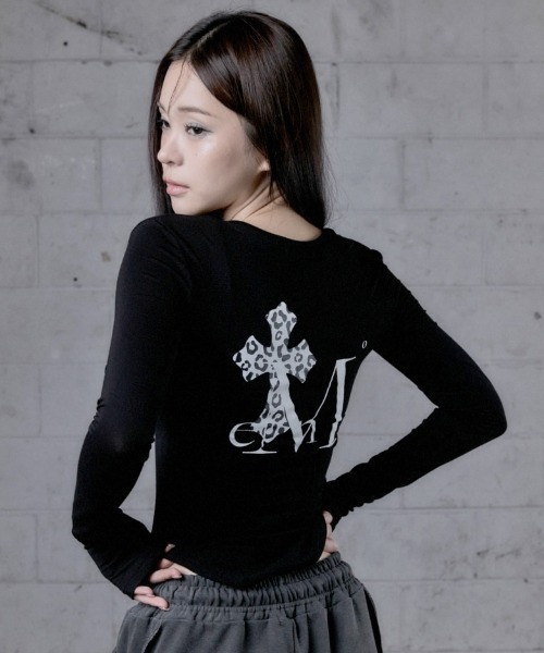 A'GEM/9 × .kom 『MUCENT/ムセント』 SAHARA LEOPARD CROSS BACK LOGO