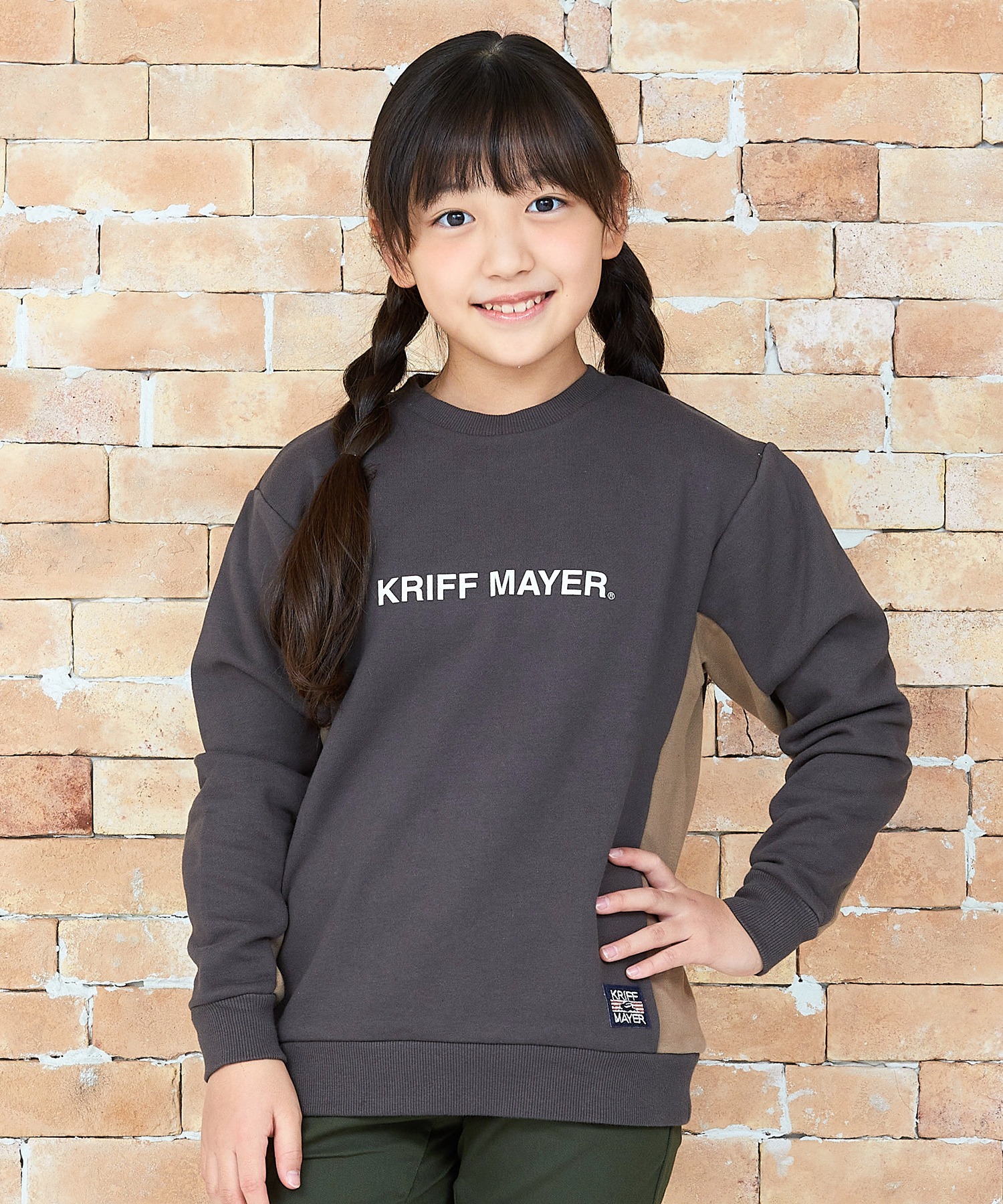 最高の品質の KRIFF MAYER 特価キャンペーン CollectionWEB限定脇切替ロゴスウェット Kid's