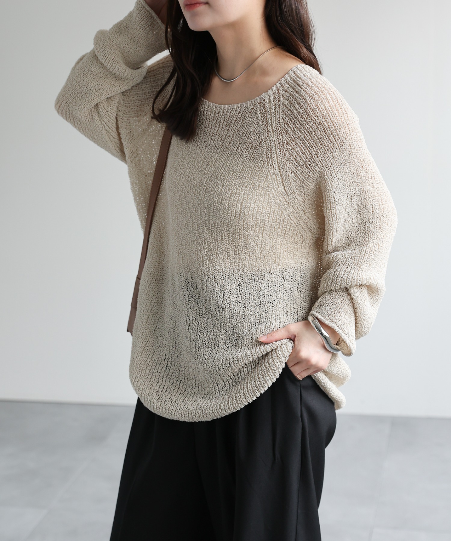 model：156cm 着用サイズ：FREE
