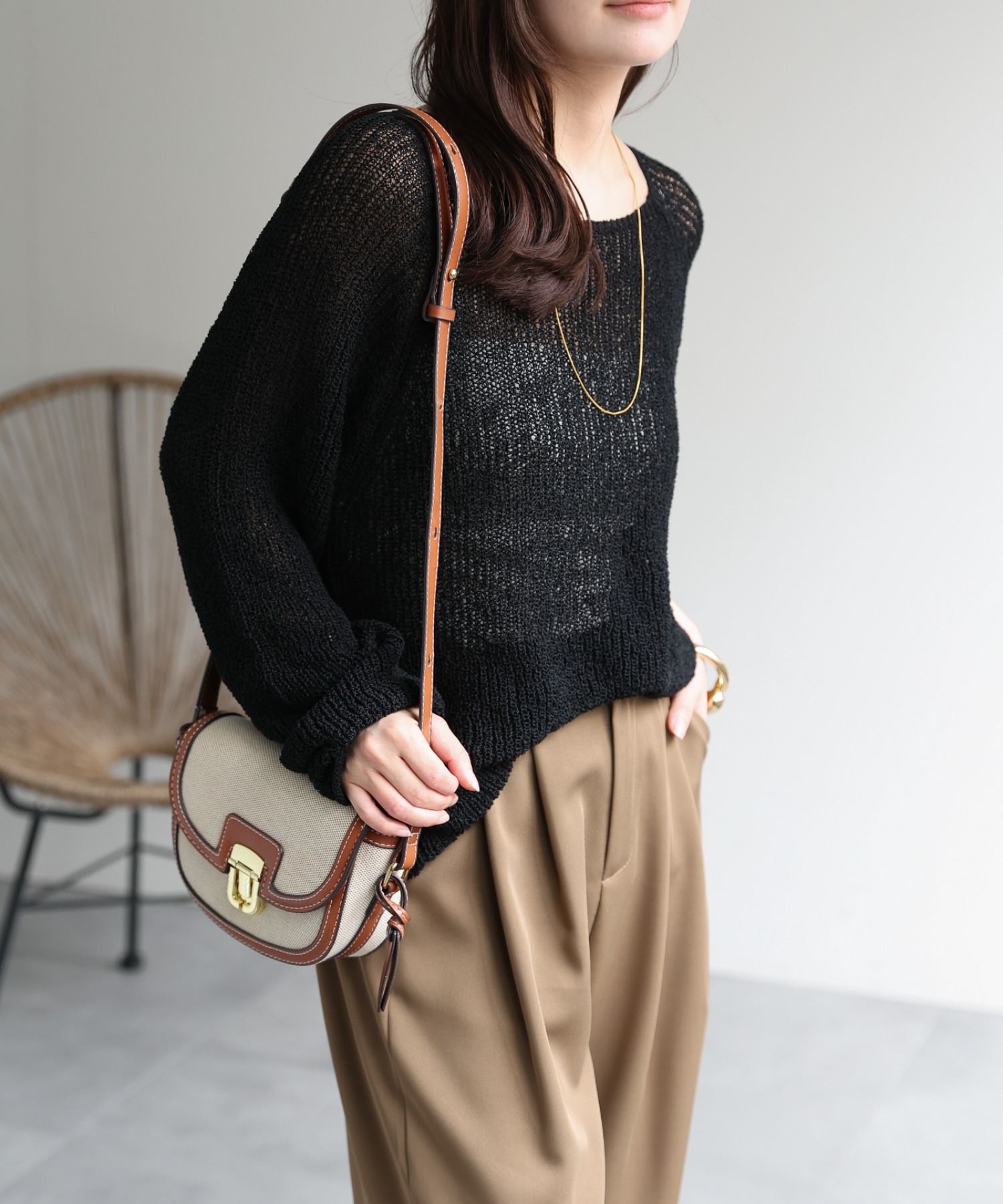 model：156cm 着用サイズ：FREE