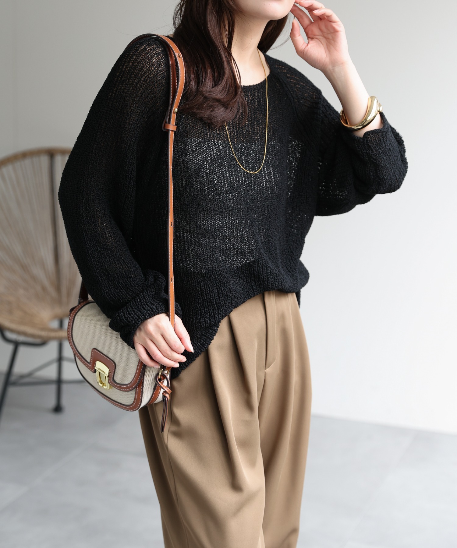 model：156cm 着用サイズ：FREE