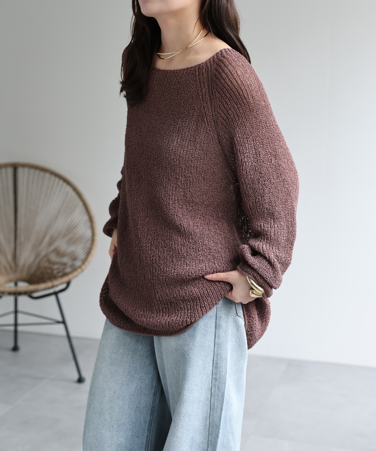 model：156cm 着用サイズ：FREE