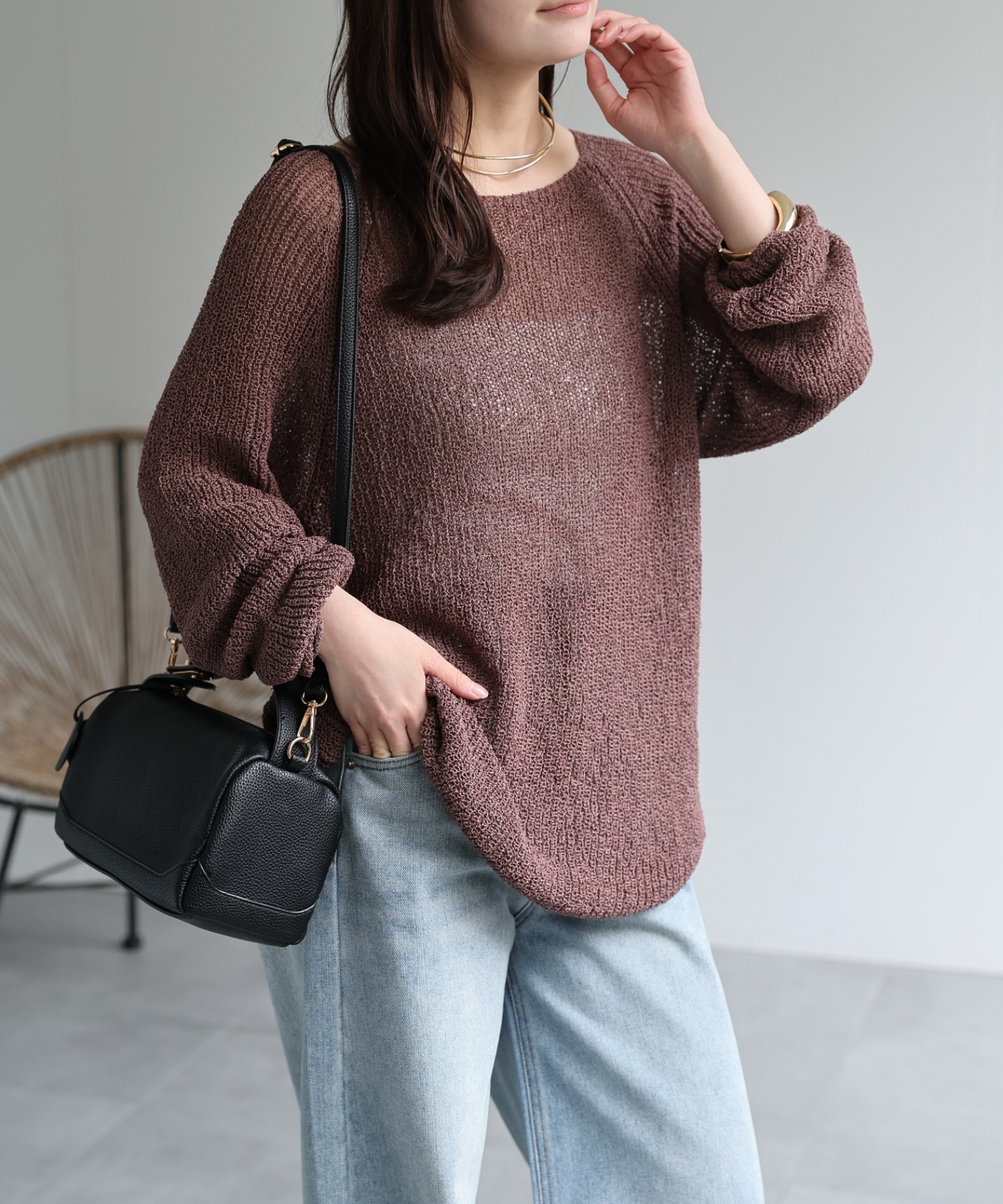 model：156cm 着用サイズ：FREE