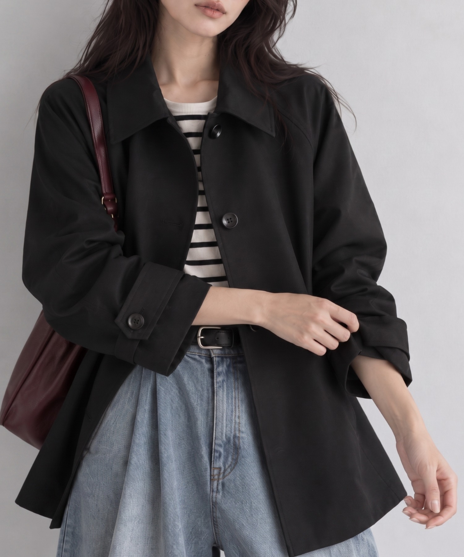 モデル身長：158cm
着用サイズ：FREE
