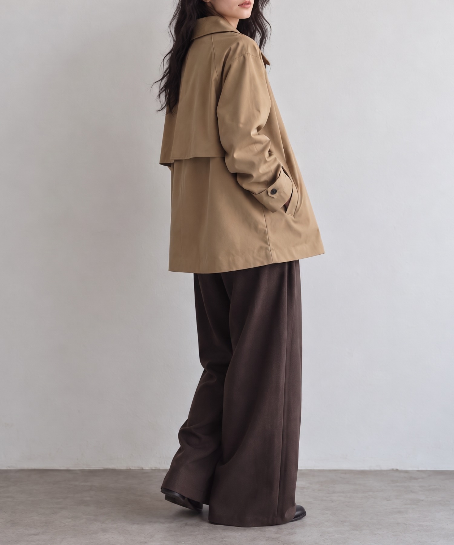 モデル身長：158cm
着用サイズ：FREE