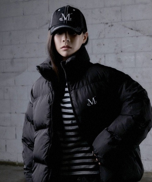 MUCENT ブラック ダウンジャケット A'GEM/9 × .kom 『MUCENT/ムセント』CHEB HIGH NECK SIGNATURE WELLON