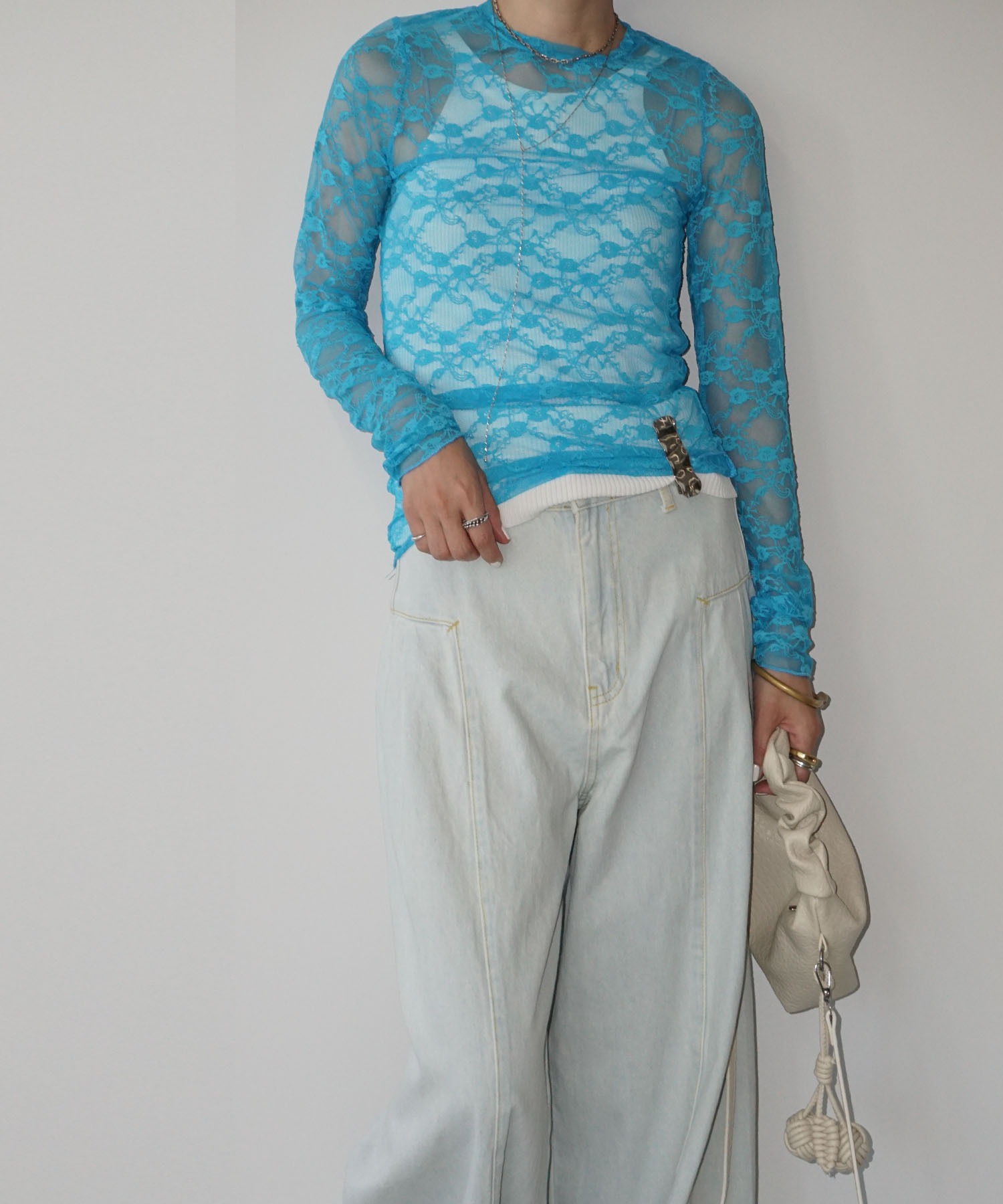 ブルーレース シアートップス chw25a025-ファッション通販サイト