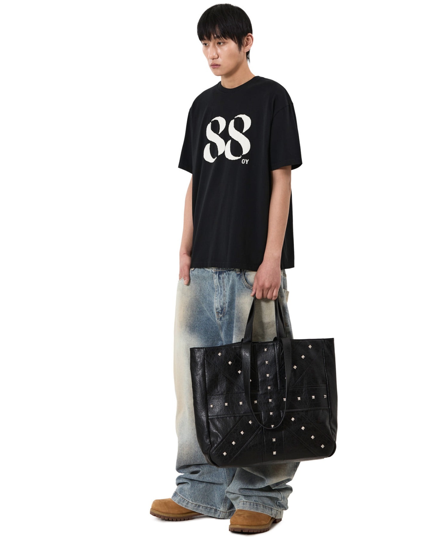 OY/オーワイ』CROSSLINE STUD TOTE BAG/クロスラインスタッズトート