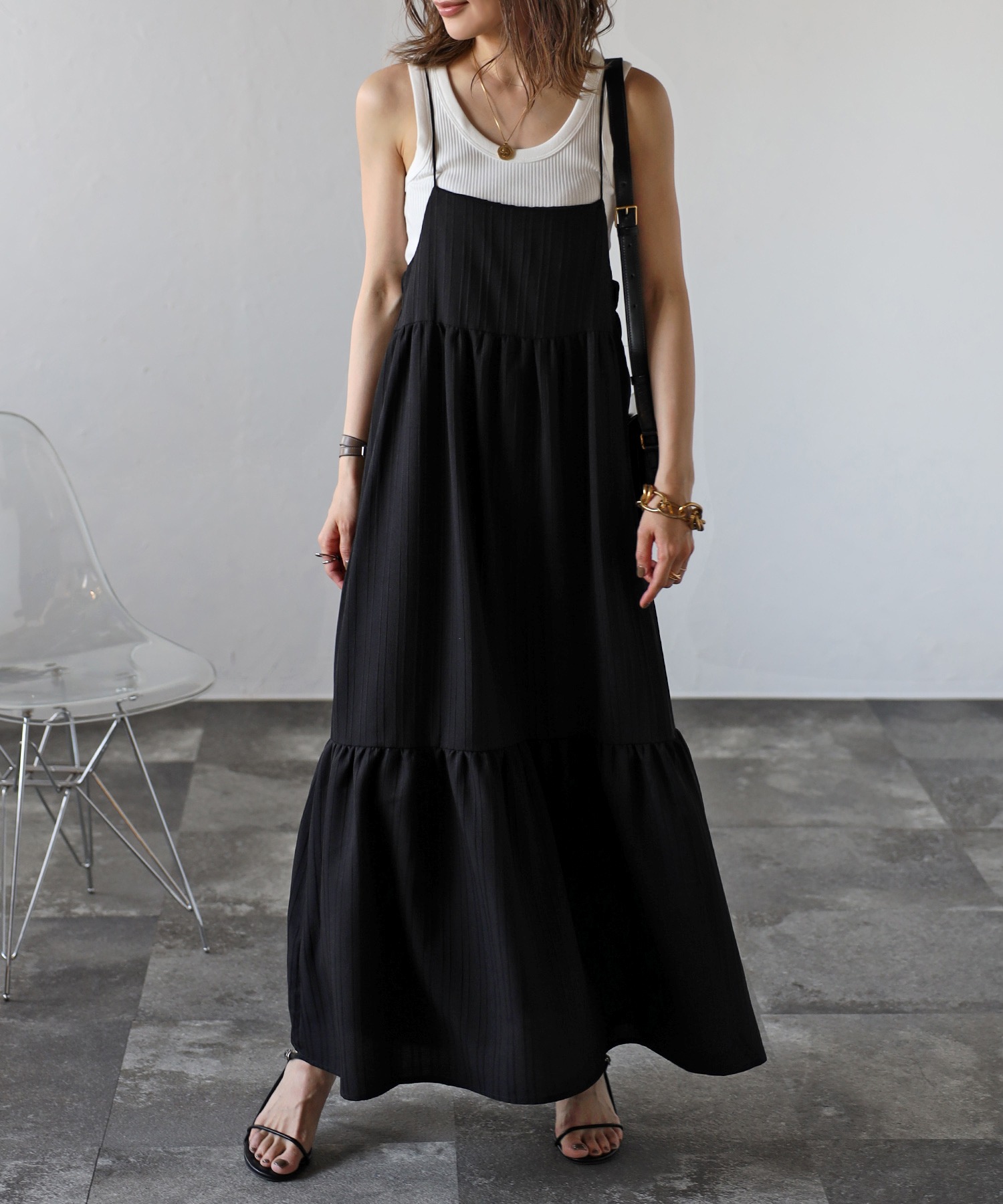 model：H165 着用サイズ：FREE