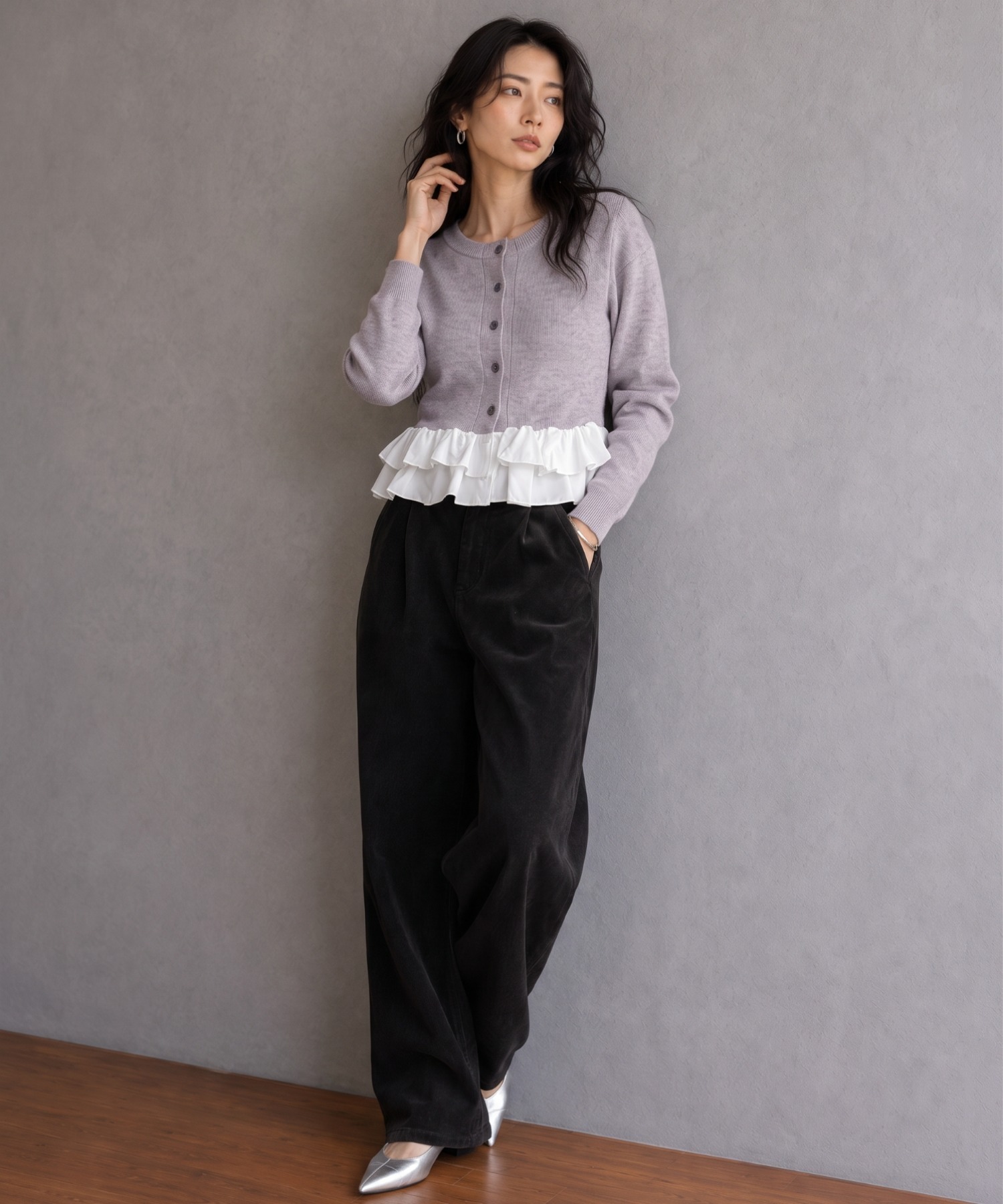 モデル身長：158cm
着用サイズ：FREE