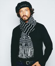 ROBERT MACKIE×HYSTERIC/LOGOボーダーウールマフラー