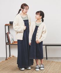 【coen キッズ/ジュニア】デニムサロペットスカート