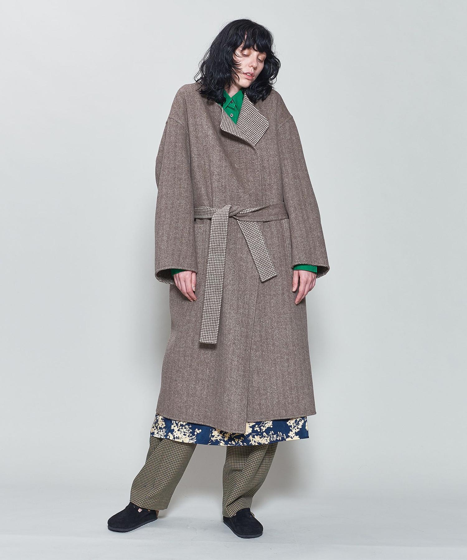 室外 最終値下げ 6(ROKU) HERRINGBONE COAT/コート - 通販 - www