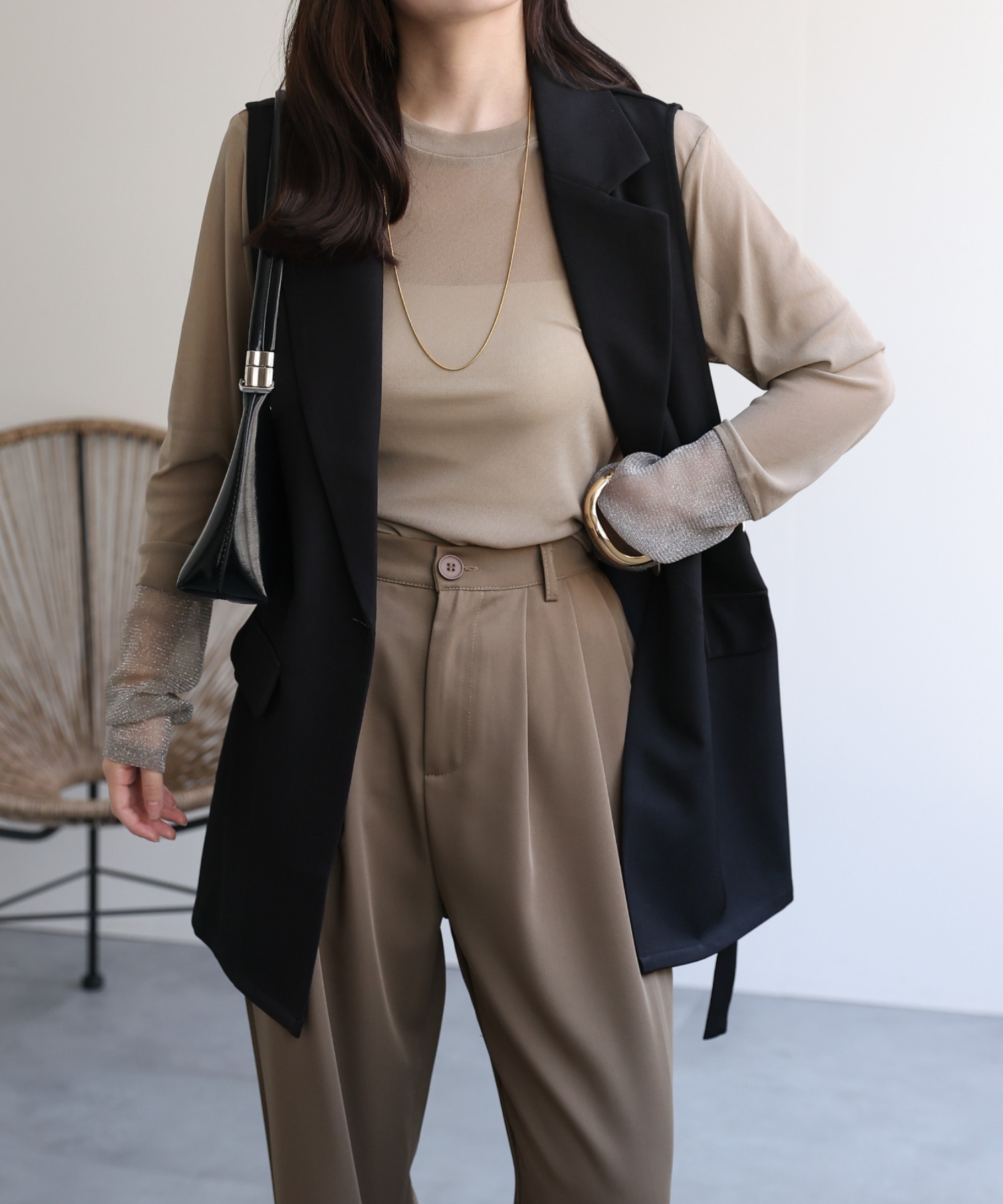 model：156cm 着用サイズ：FREE