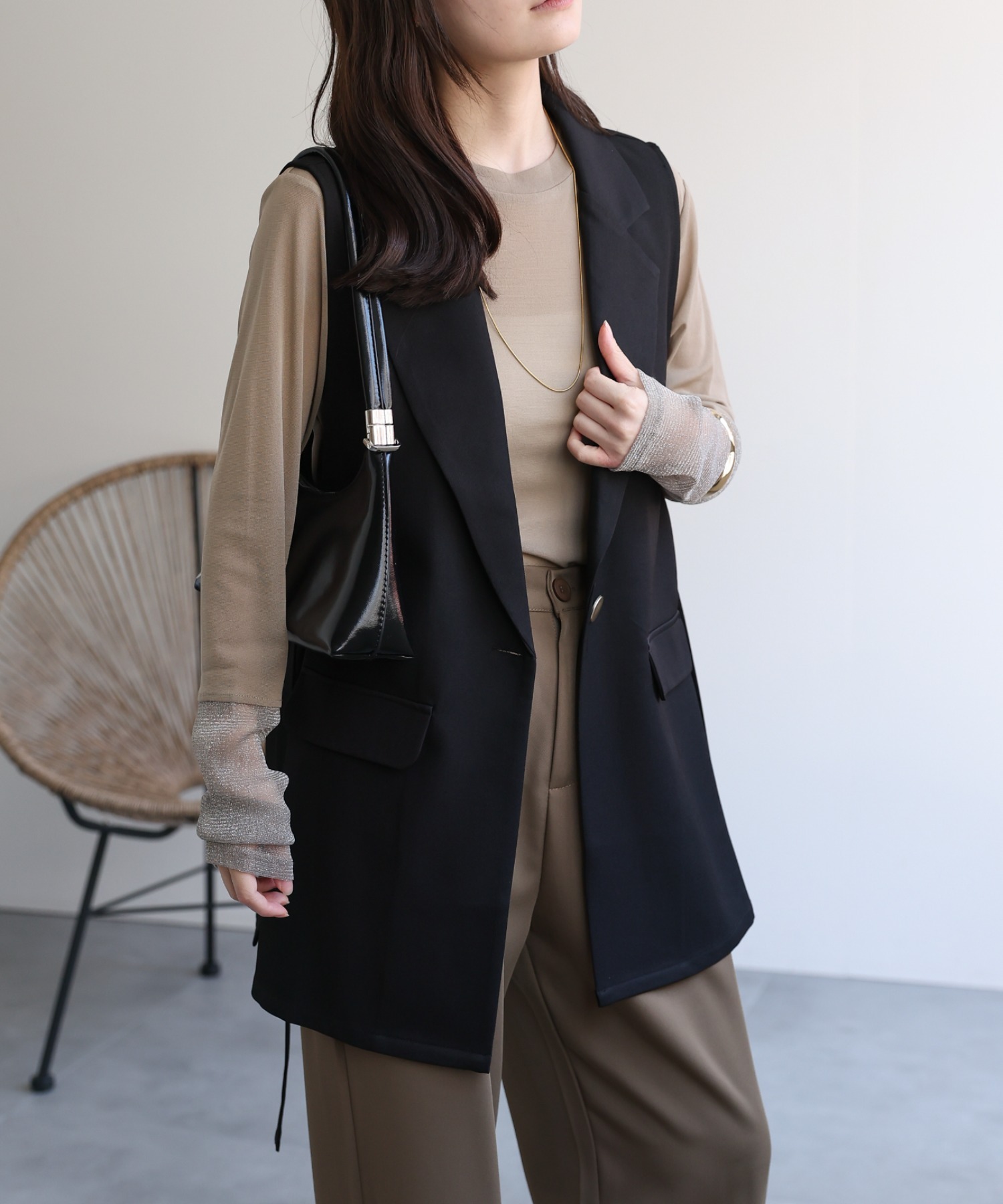 model：156cm 着用サイズ：FREE