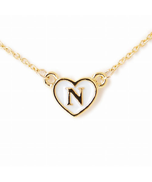 arenotLilou HEART INITIAL NECKLACE n 店 完売 S