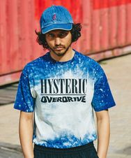 OVER DRIVE プリント ブリーチ加工Tシャツ
