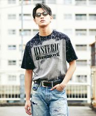 OVER DRIVE プリント ブリーチ加工Tシャツ