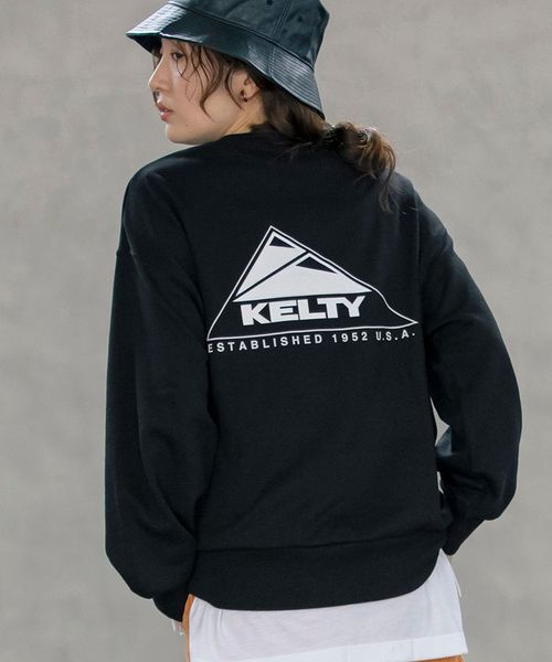 coen コーエン レディース KELTY(ケルティ)別注裏毛スウェットプルオーバー(WEB限定カラー) トップス ブラック 送料無料