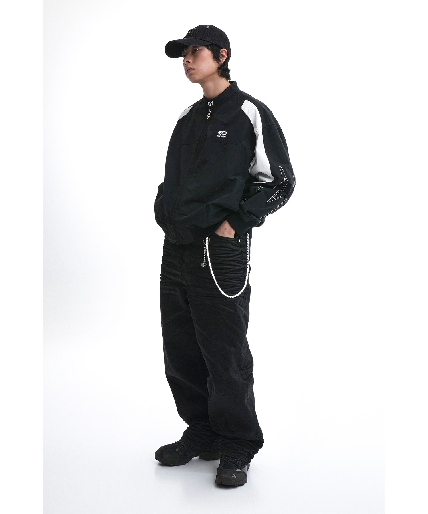 ★OY★S.R BIKER JACKET-BLACK★正規品/韓国直送料込/人気 OY/オーワイ』 S.R BIKER JAKCET/バイカージャケット OY│A'GEM