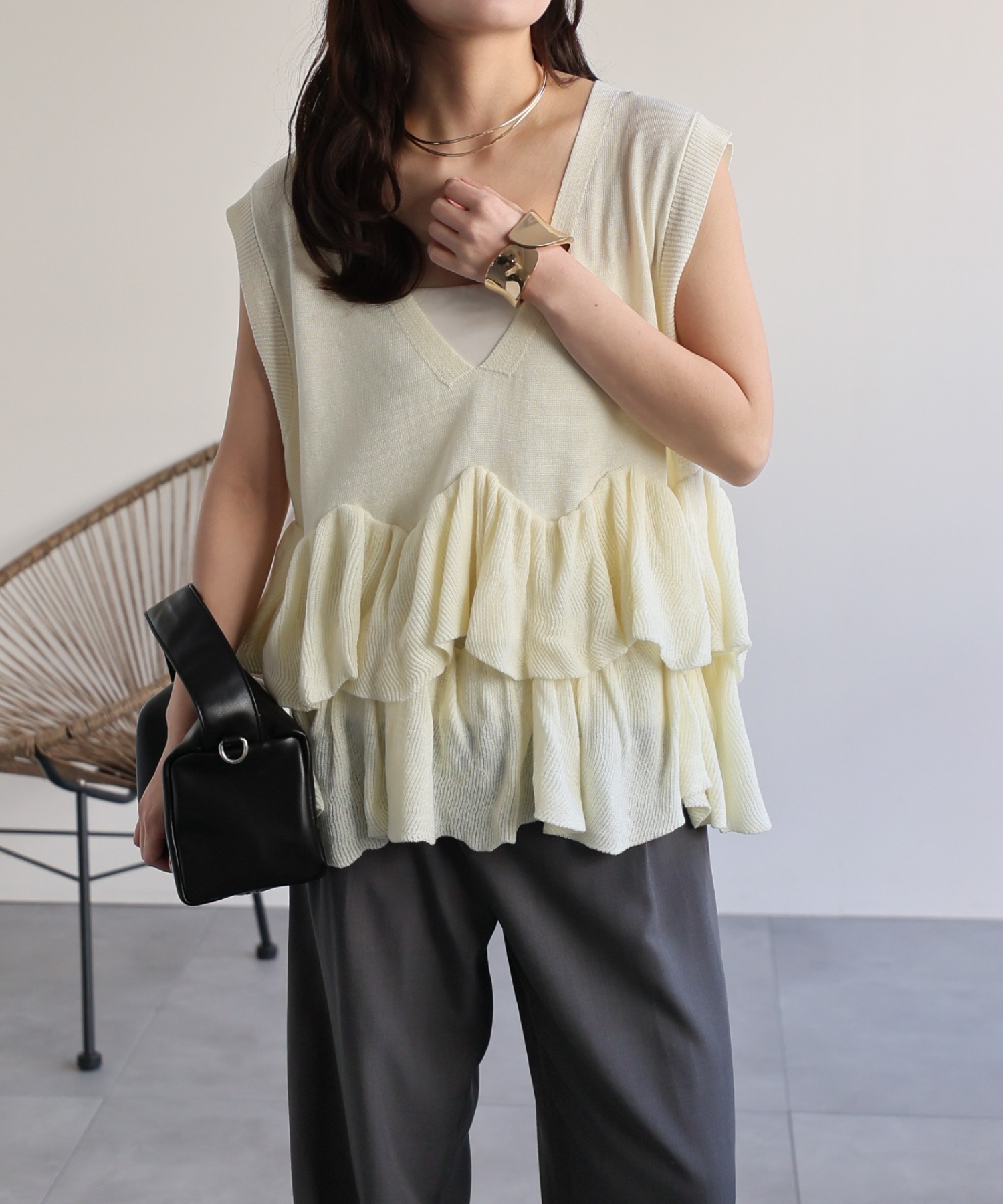 model：156cm 着用サイズ：FREE