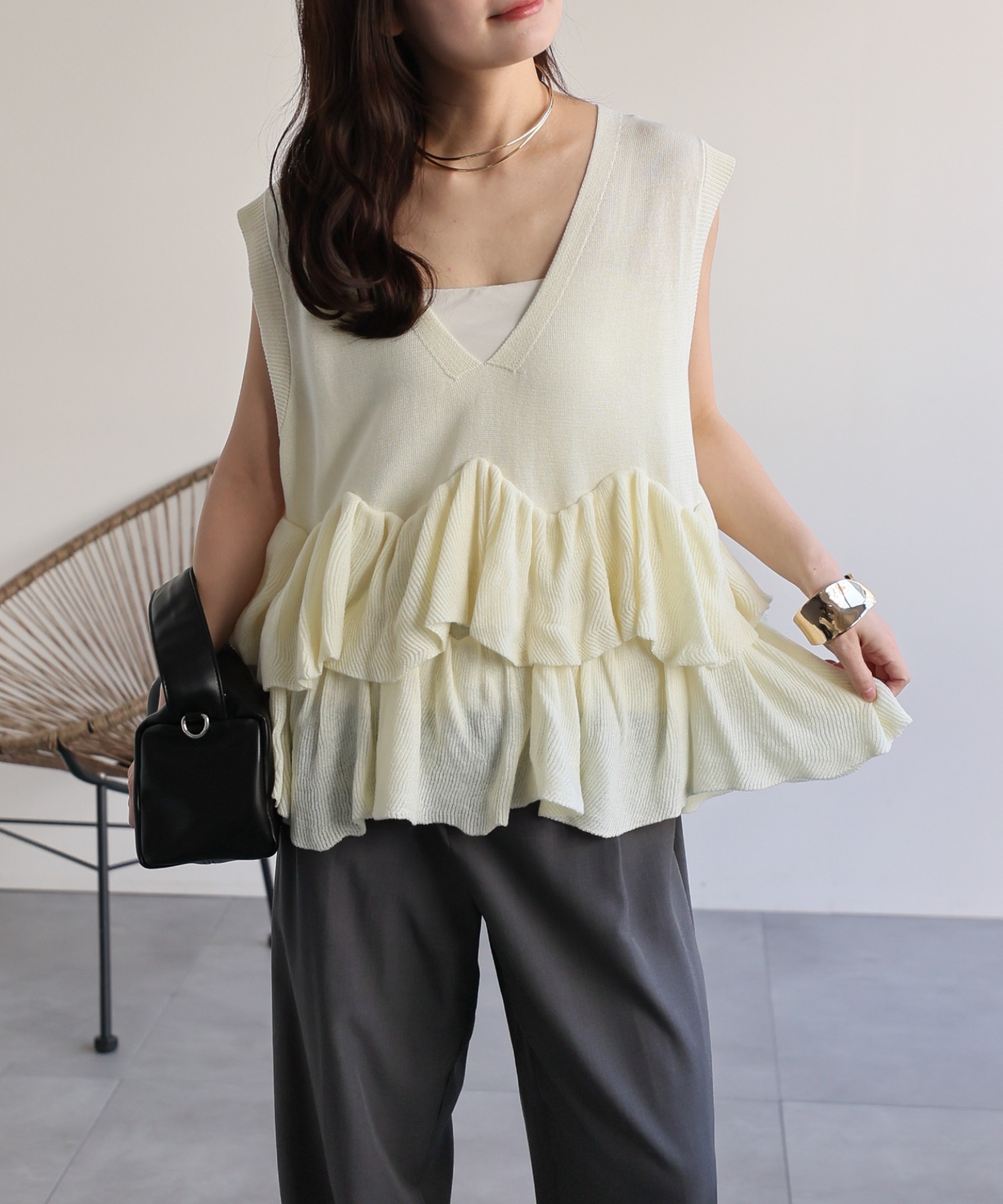 model：156cm 着用サイズ：FREE