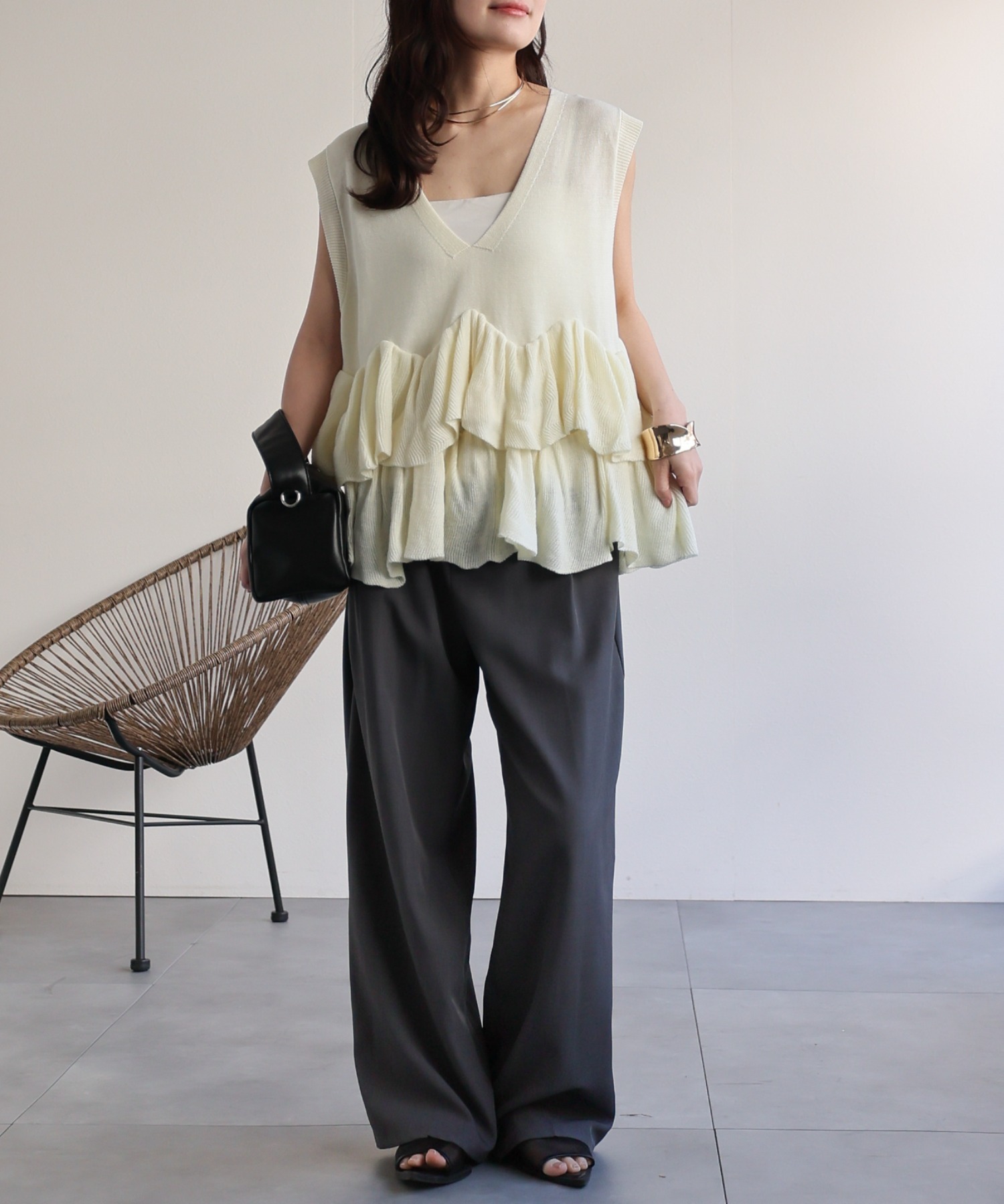 model：156cm 着用サイズ：FREE
