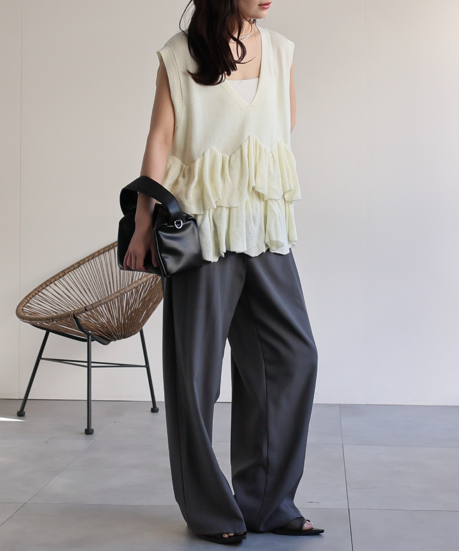 model：156cm 着用サイズ：FREE