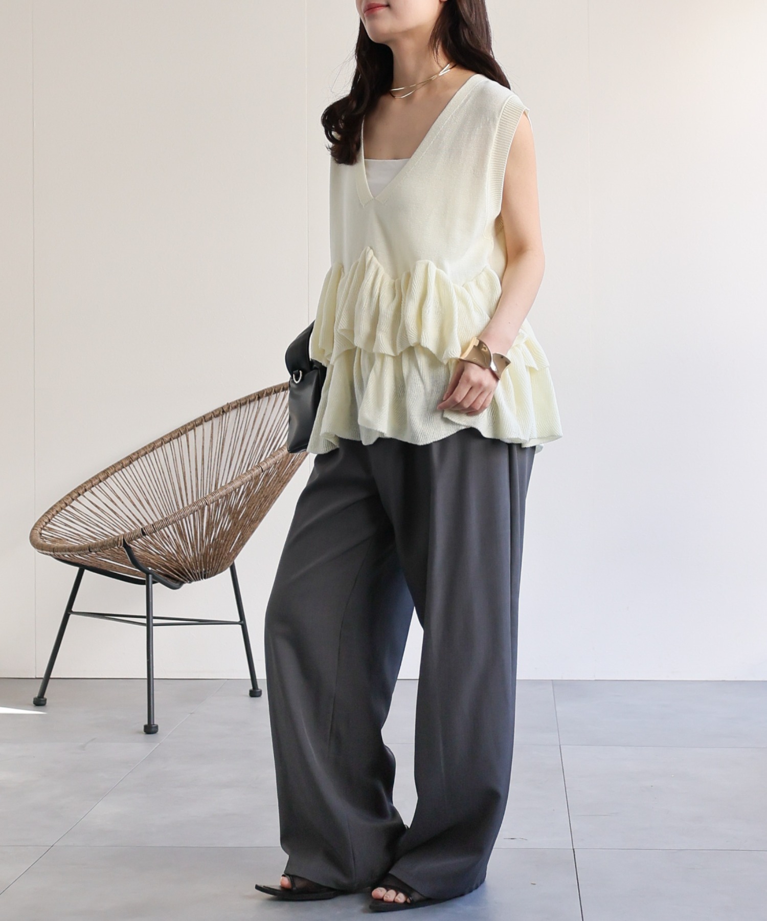 model：156cm 着用サイズ：FREE