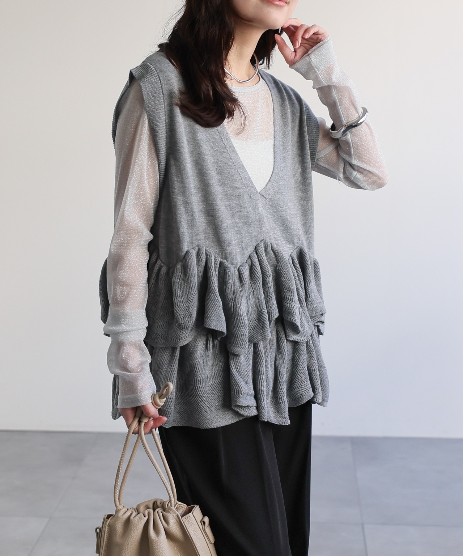 model：156cm 着用サイズ：FREE