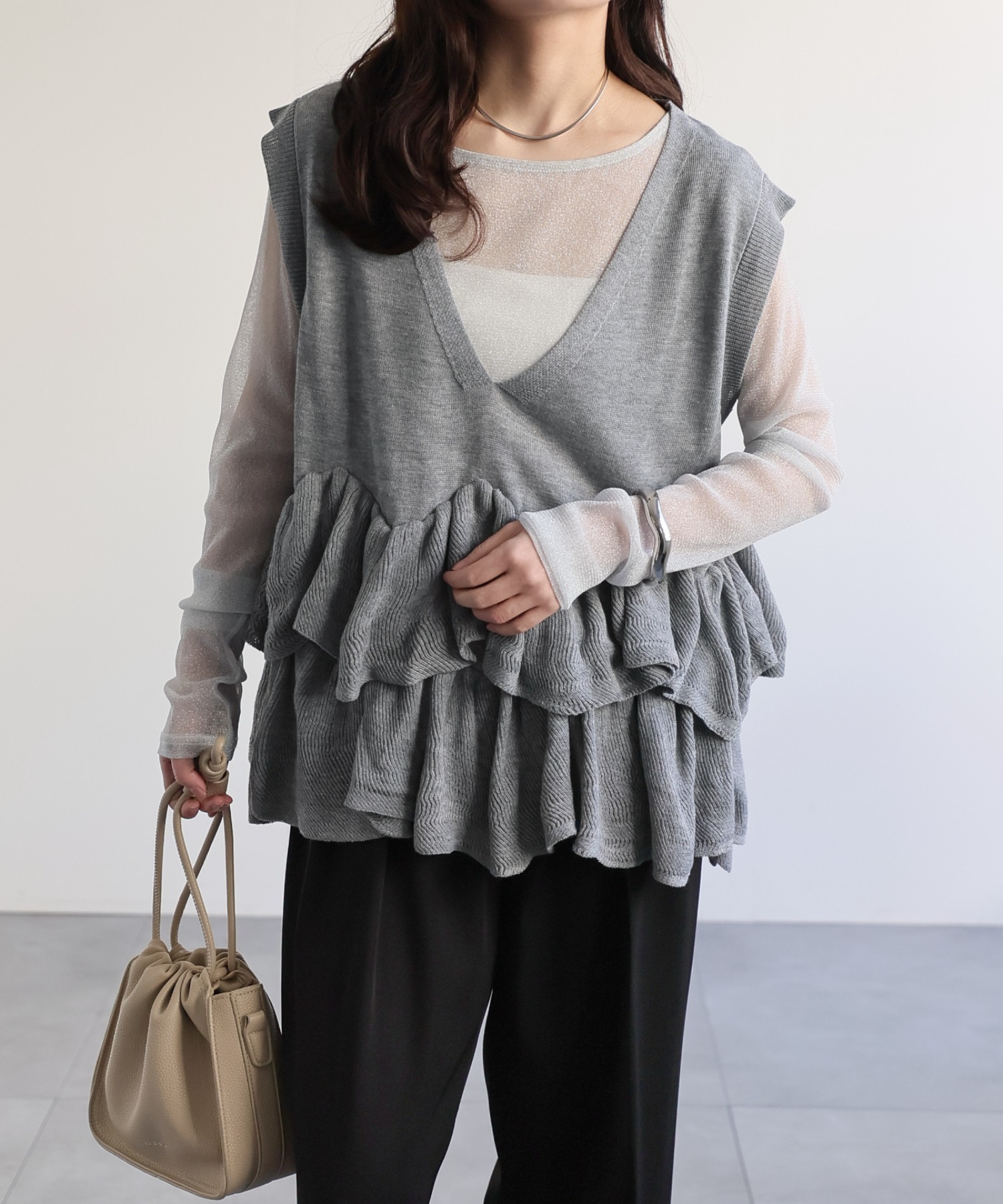 model：156cm 着用サイズ：FREE
