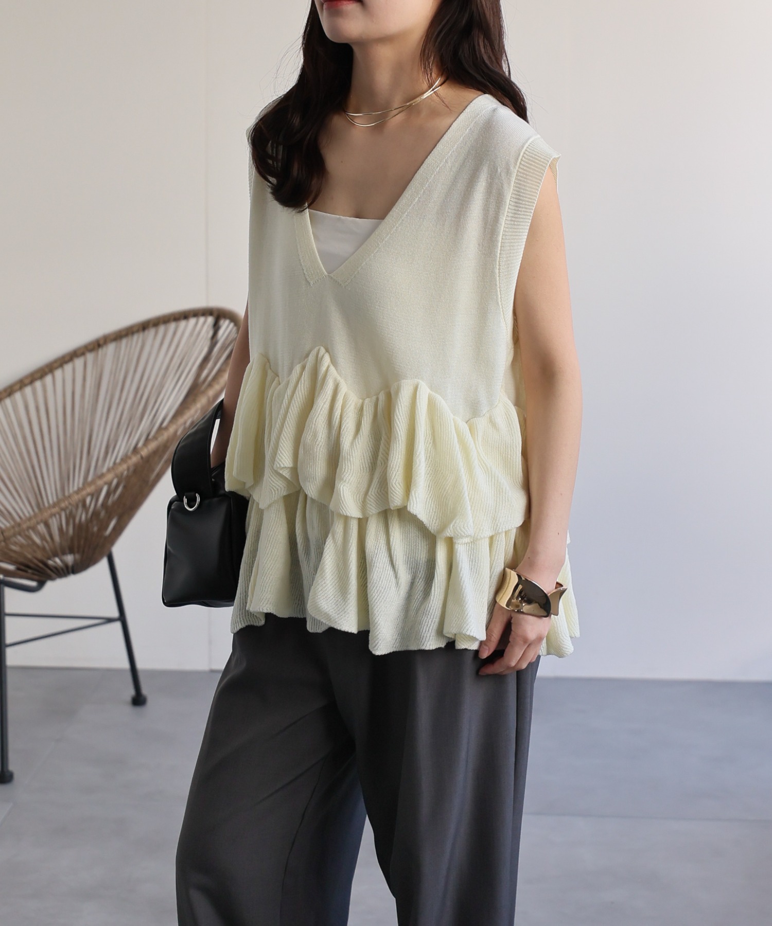 model：156cm 着用サイズ：FREE