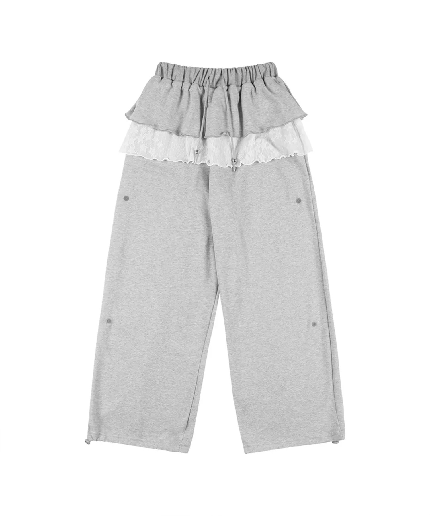 パンツ FANCY CLUB FRILL LACE BUTTON SWEATPANTS 5BMM197 A'GEM/9 × .kom 『 FANCY CLUB/ファンシークラブ』 FRILL LACE