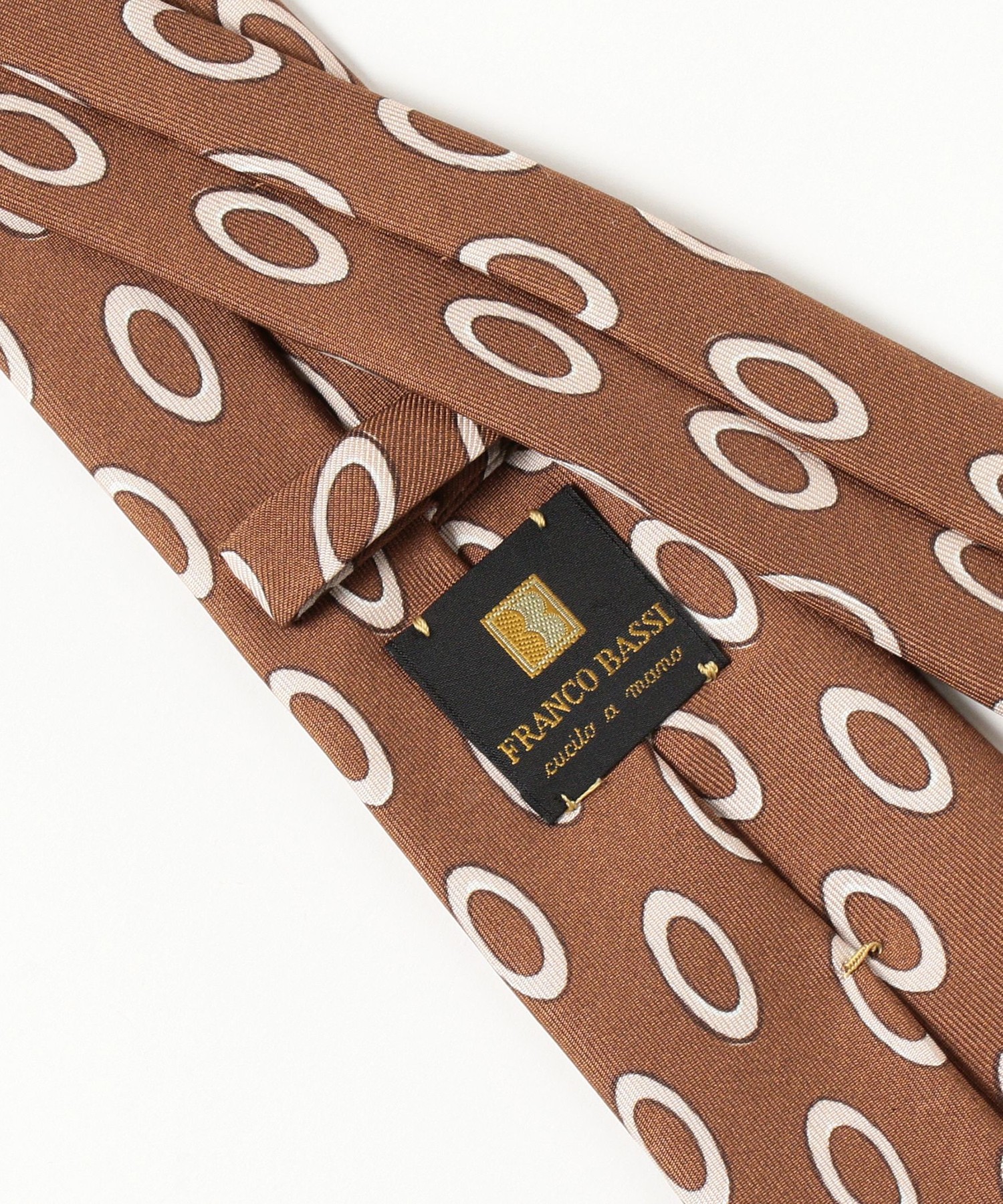 【未使用】FRANCO BASSI　ネクタイ　小紋柄　タグ付き　ジャガード　肉厚 FRANCO BASSI（フランコバッシ）の「FRANCO BASSI / シルク 小紋 ジャ