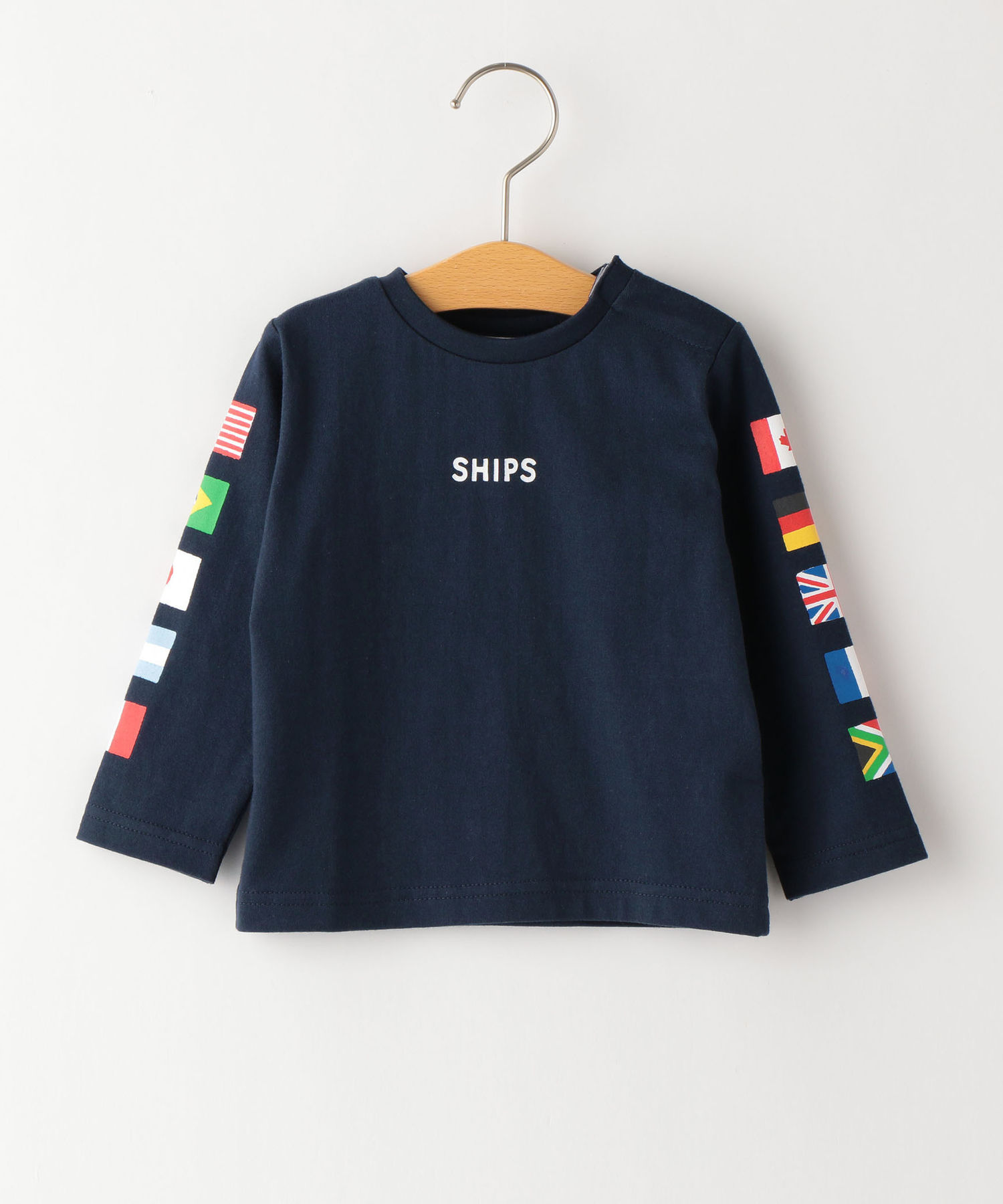 Ships Kids 国旗 プリント Tee 80 90cm Ships Kids 国旗 プリント Tee 80 90cm
