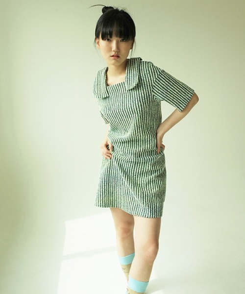 Noop Bubble Stripe Alex Dress バブルストライプ アレックスワンピース