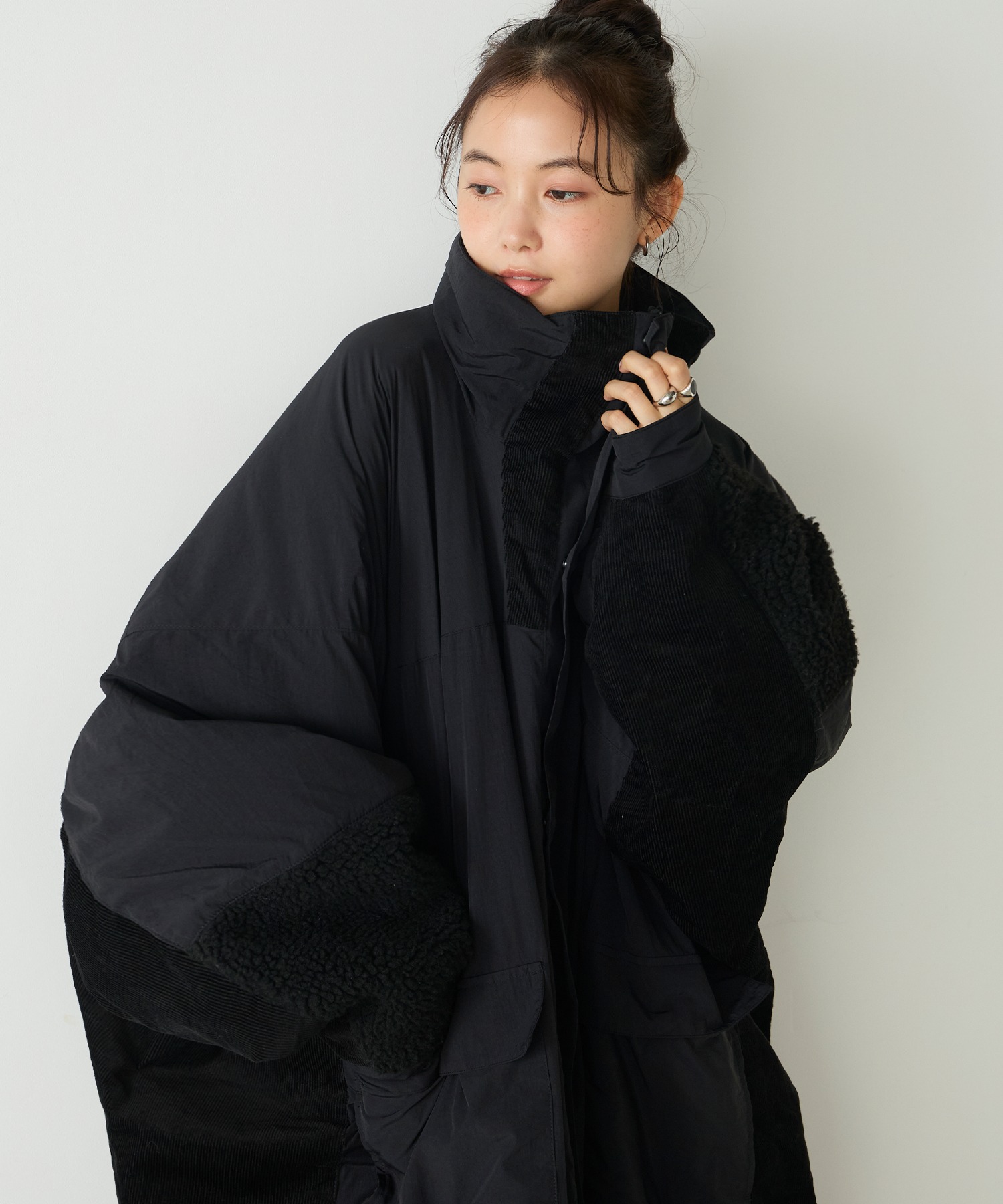 forksy.】＜モンスターシリーズ＞コーデュロイ×ボア 異素材ミックス