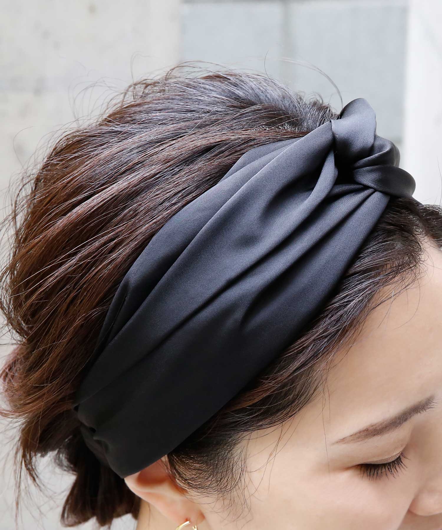 予約販売品】 No.315夏リップル生地 クロスターバン ヘアバンド