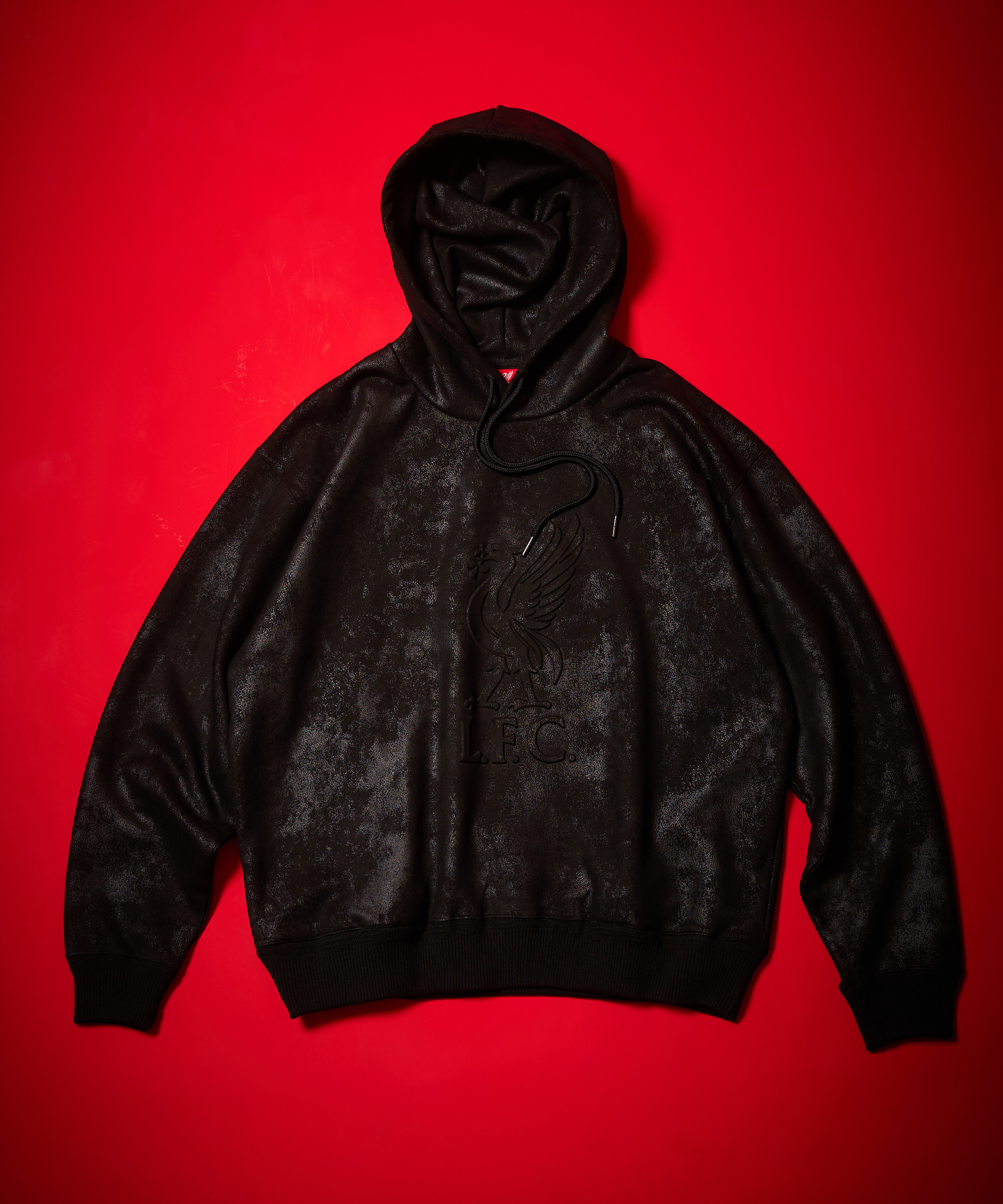 Liverpool FC — Fake Leather Emboss Hoodie