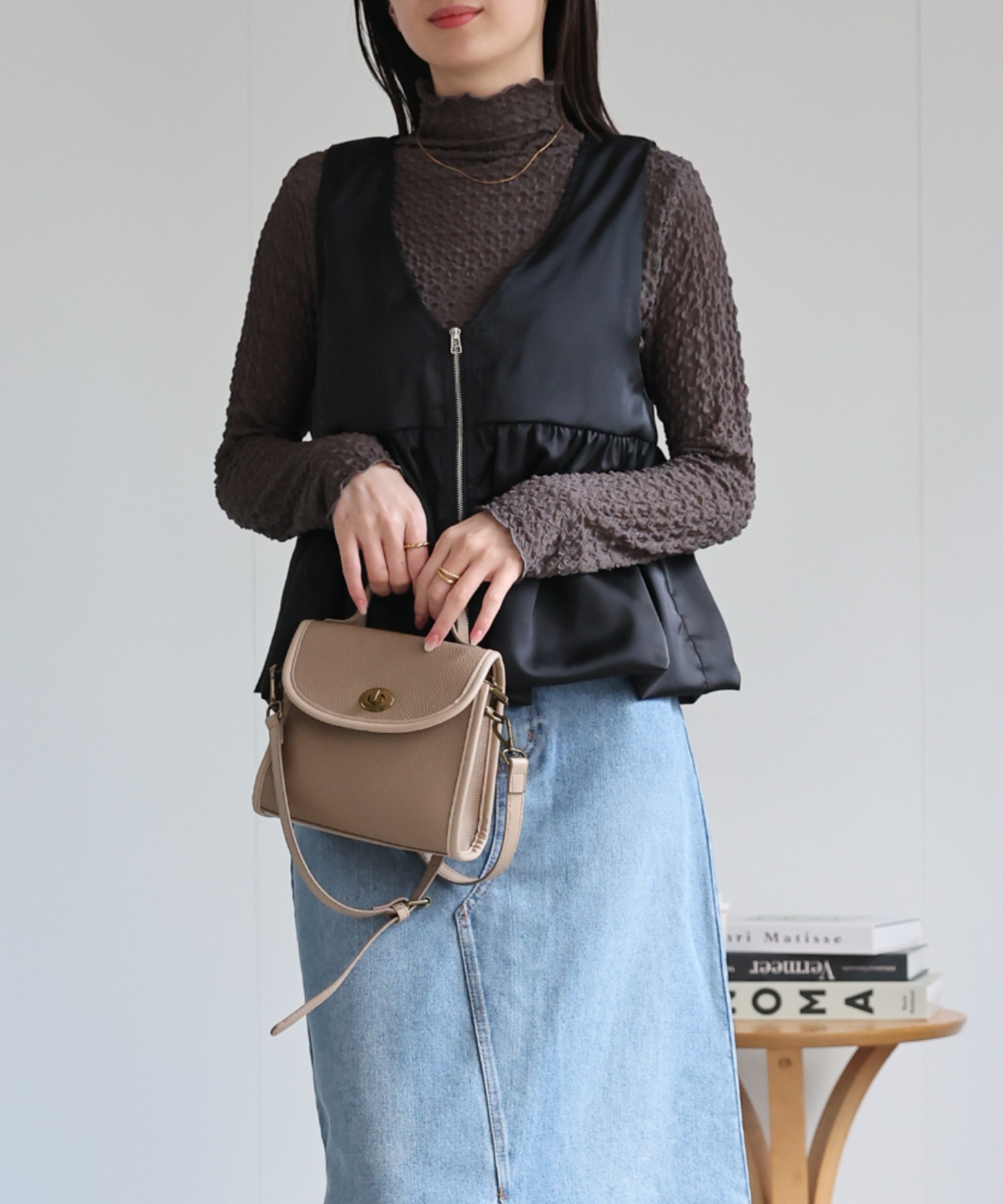 model：162cm 着用サイズ：F