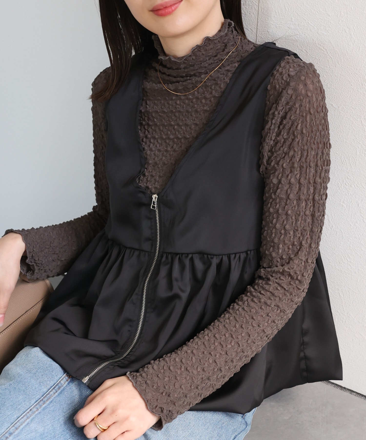 model：162cm 着用サイズ：F