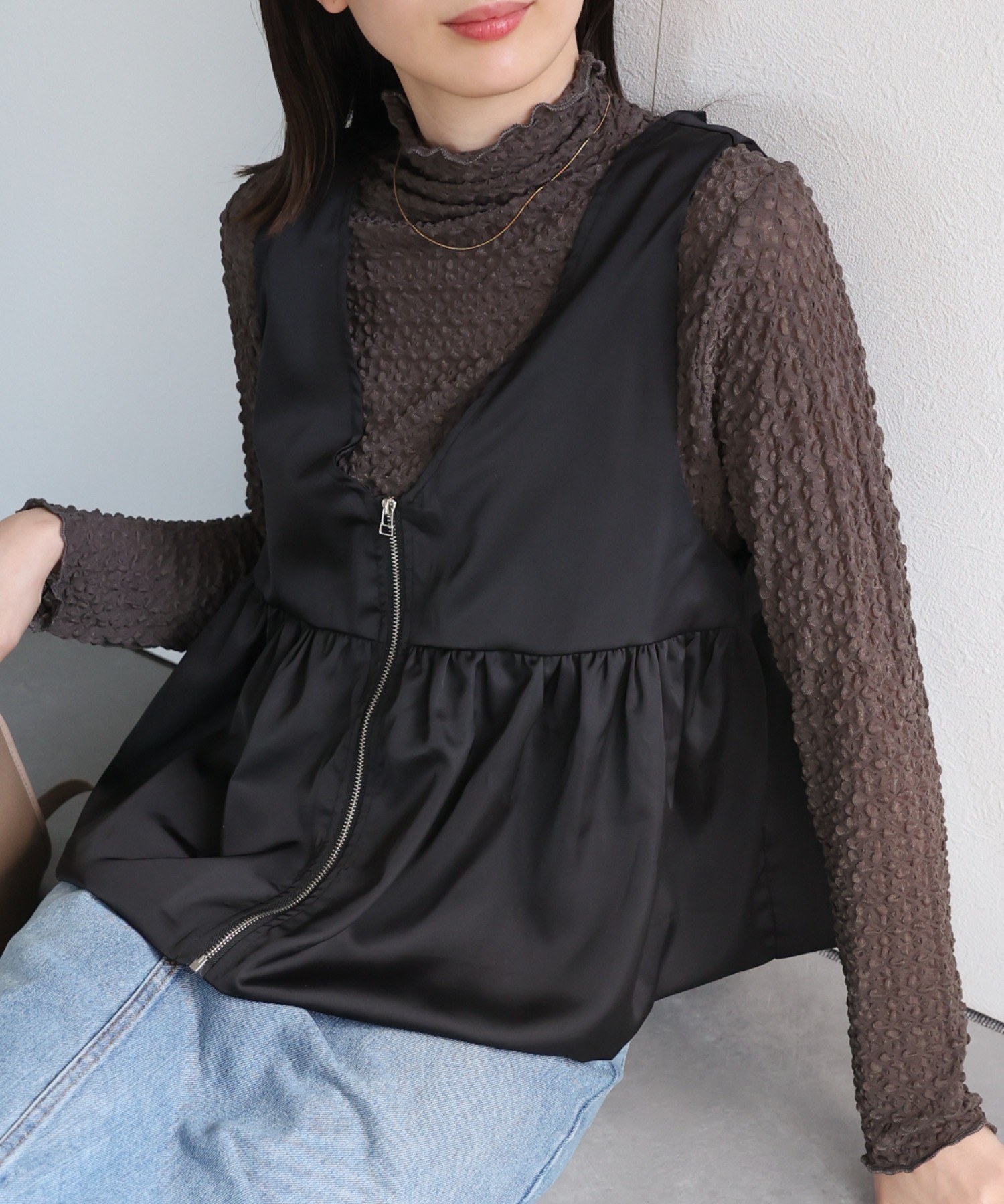 model：162cm 着用サイズ：F